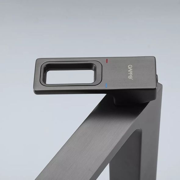 Змішувач для умивальника Gappo G1017-92 графіт