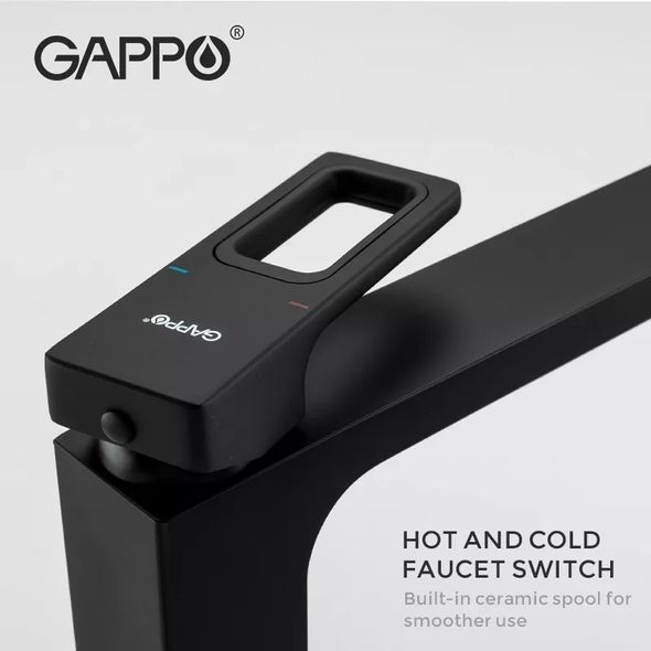 Смеситель для умывальника Gappo G1017-62 черный